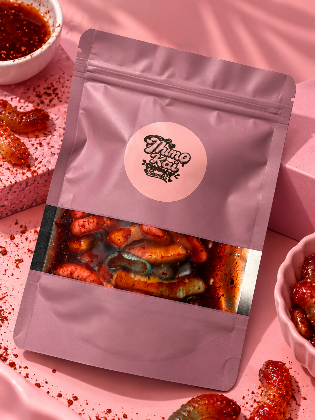 Thimo Kai chamoy sour worms